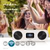 DIFFUSORE AMPLIFICATO NEDIS RDIN2500WT DA TAVOLO | BLUETOOTH® - WI-FI - DAB+ - FM - INTERNET - 2.4 " - SCHERMO A COLORI - 34 W - CONTROLLATO DA REMOTO - CONTROLLATO DALL'APP - SVEGLIA - BIANCO / MARRONE